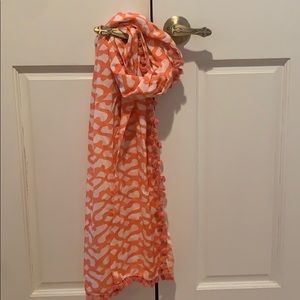 Roller Rabbit Cotton Scarf w Pom Poms